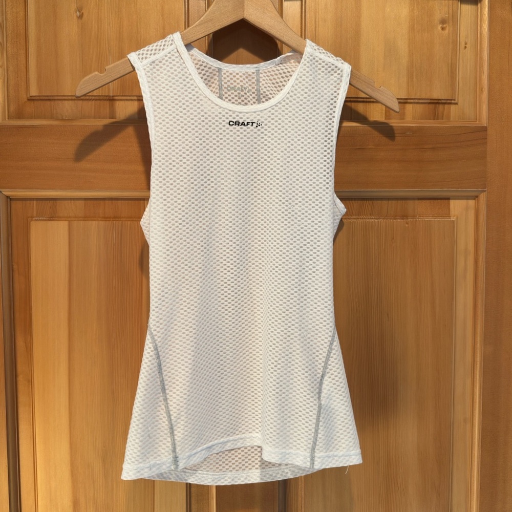 Craft Women's Mesh White Tank Top XS